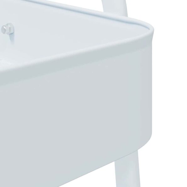 vidaXL úložný vozík 3-poschodový biely 42x41,5x77 cm Oceľ – Obrázok 7