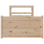 vidaXL Posteľný rám s čelom biely 75x190 cm borovicový masív – Obrázok 4