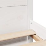 vidaXL Posteľný rám s čelom bez matraca biely 140x200 cm – Obrázok 10