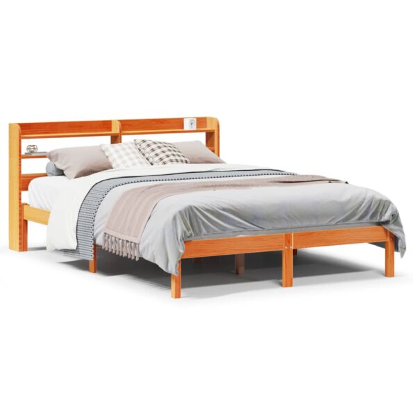 VXL8721102978111_a_en_hd_1.jpg vidaXL Posteľný rám s čelom voskový hnedý 140x190 cm borovicový masív – Obrázok 2