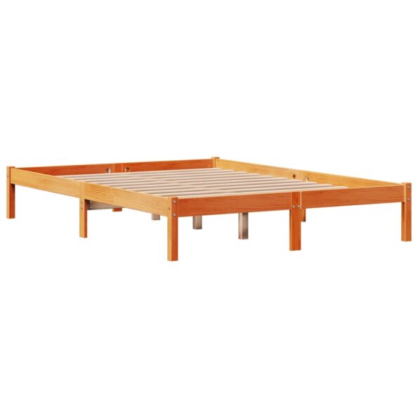 VXL8721102978111_g_en_hd_2.jpg vidaXL Posteľný rám s čelom voskový hnedý 140x190 cm borovicový masív – Obrázok 4
