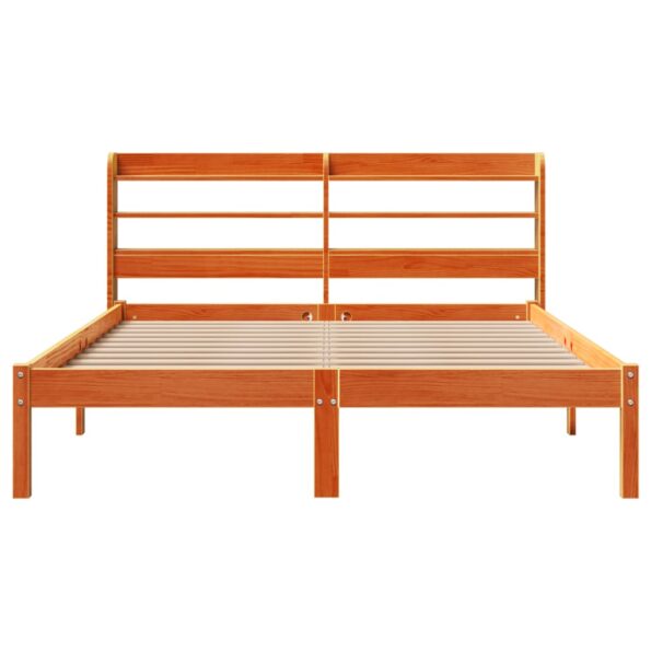 VXL8721102978111_g_en_hd_4.jpg vidaXL Posteľný rám s čelom voskový hnedý 140x190 cm borovicový masív – Obrázok 6