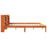 vidaXL Posteľný rám s čelom voskovo hnedý 200x200 cm borovicový masív – Obrázok 7