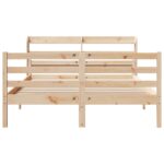 vidaXL Posteľný rám s čelom 150x200 cm borovicový masív – Obrázok 4