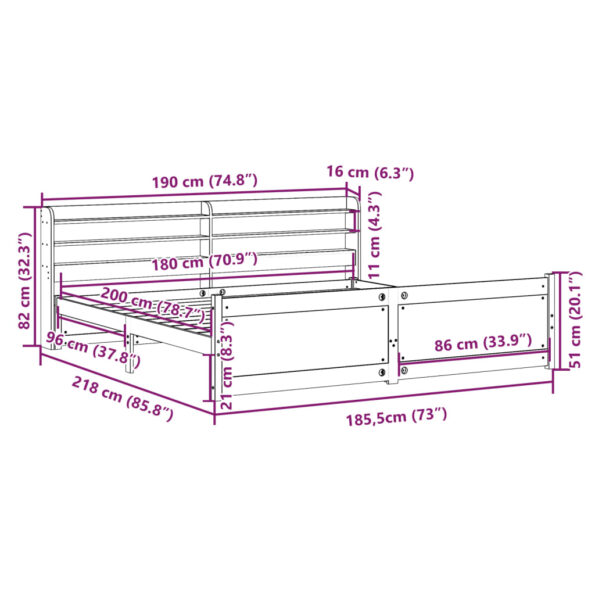 VXL8721102980251_g_en_hd_10.jpg vidaXL Posteľný rám s čelom bez matraca biely 180x200 cm – Obrázok 12