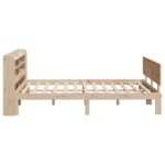 vidaXL Posteľný rám s čelom 120x200 cm borovicový masív – Obrázok 5