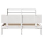 vidaXL Posteľný rám s čelom biely 120x200 cm borovicový masív – Obrázok 4