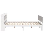 vidaXL Posteľný rám s čelom biely 120x200 cm borovicový masív – Obrázok 5