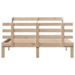 vidaXL Posteľný rám s čelom 150x200 cm borovicový masív – Obrázok 4