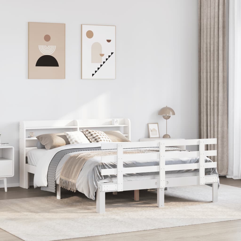 VXL8721102981128_m_en_hd_1.jpg vidaXL Posteľný rám s čelom biely 150x200cm borovicový masív – Obrázok 1