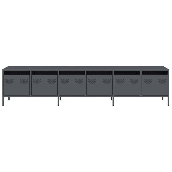 VXL8721158304438_g_en_hd_3.jpg vidaXL TV skrinka antracit 202x39x43,5 cm oceľ valcovaná za studena – Obrázok 5