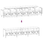 vidaXL TV skrinka horčicovožltá 202x39x43,5 cm oceľ valcovaná studena – Obrázok 11