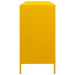 VidaXL Príborník horčicová žltá Oceľ valcovaná za studena – Obrázok 6