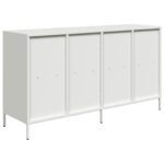 VidaXL Príborník Biely 135x39x73,5 cm Oceľ valcovaná za studena – Obrázok 7