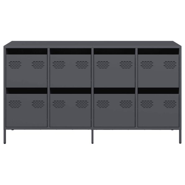 VidaXL Príborník Antracit 135x39x73,5 cm Oceľ valcovaná za studena – Obrázok 5