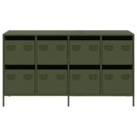 VidaXL Príborník Olive Green 135x39x73,5 cm Oceľ valcovaná za studena – Obrázok 5