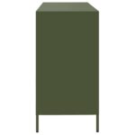 VidaXL Príborník Olive Green 135x39x73,5 cm Oceľ valcovaná za studena – Obrázok 6