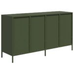 VidaXL Príborník Olive Green 135x39x73,5 cm Oceľ valcovaná za studena – Obrázok 7