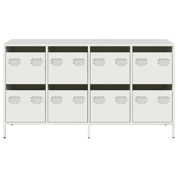 VXL8721158304643_g_en_hd_3.jpg VidaXL Príborník Biely 135x39x73,5 cm Oceľ valcovaná za studena – Obrázok 5