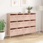 VidaXL Príborník Ružová 135x39x103,5 cm Oceľ valcovaná za studena – Obrázok 3