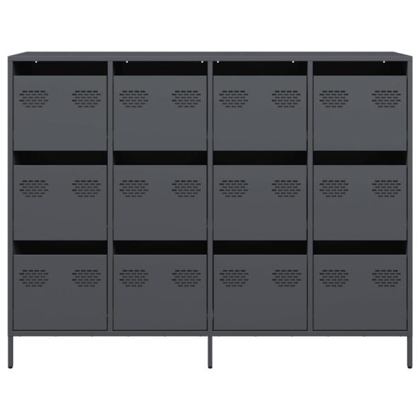 VidaXL Príborník Antracit 135x39x103,5 cm Oceľ valcovaná za studena – Obrázok 5