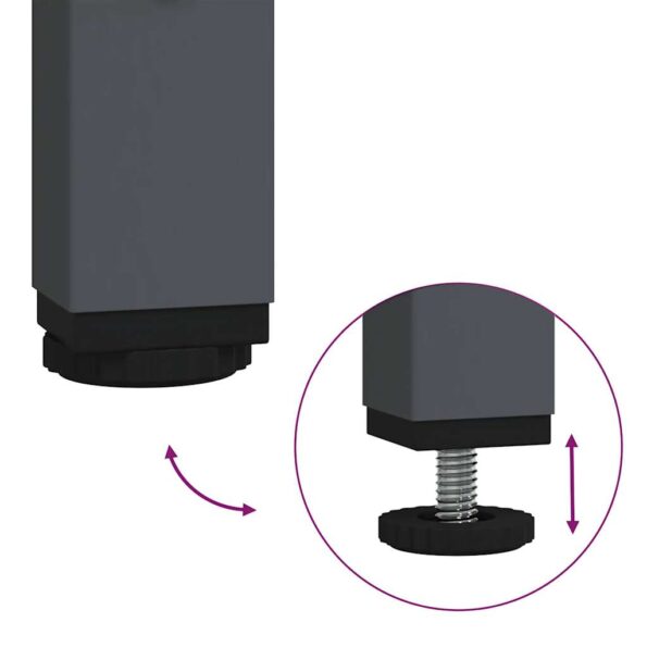 VidaXL Príborník Antracit 135x39x103,5 cm Oceľ valcovaná za studena – Obrázok 8