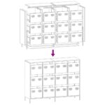 VidaXL Príborník Antracit 135x39x103,5 cm Oceľ valcovaná za studena – Obrázok 11