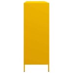 VidaXL Príborník horčicová žltá Oceľ valcovaná za studena – Obrázok 6