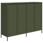 VidaXL Príborník Olive Green 135x39x103,5 cm Oceľ valcovaná za studena – Obrázok 7