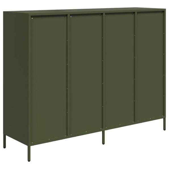 VidaXL Príborník Olive Green 135x39x103,5 cm Oceľ valcovaná za studena – Obrázok 7