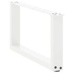 vidaXL Nohy konferenčného stolíka v tvare U, 2 ks, biele, 70 x (30-31) cm, oceľové – Obrázok 4