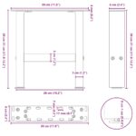 vidaXL Nohy konferenčného stolíka, prírodná oceľ, 2 ks, 30 x (30-31) cm, oceľ – Obrázok 10