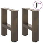 vidaXL Nohy konferenčného stolíka, prírodná oceľ, 2 ks, 40 x (30-31) cm, oceľ – Obrázok 4