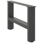 vidaXL Nohy ku konferenčnému stolíku, antracitové, 2 ks, 50 x (30-31) cm, oceľové – Obrázok 3