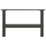 vidaXL Nohy ku konferenčnému stolíku, antracitové, 2 ks, 50 x (30-31) cm, oceľové – Obrázok 5