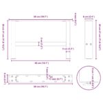 vidaXL Nohy ku konferenčnému stolíku, antracitové, 2 ks, 50 x (30-31) cm, oceľové – Obrázok 10