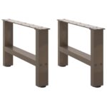 vidaXL Nohy konferenčného stolíka, prírodná oceľ, 2 ks, 50 x (30-31) cm, oceľ – Obrázok 2