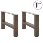 vidaXL Nohy konferenčného stolíka, prírodná oceľ, 2 ks, 50 x (30-31) cm, oceľ – Obrázok 4