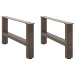 vidaXL Nohy konferenčného stolíka, prírodná oceľ, 2 ks, 60 x (30-31) cm, oceľ – Obrázok 2