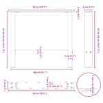 vidaXL Nohy konferenčného stolíka, prírodná oceľ, 2 ks, 50 x (42-43) cm, oceľ – Obrázok 10