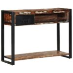 VidaXL Konzolový stolík Viacfarebný Rekultivované masívne drevo – Obrázok 12