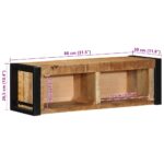 VidaXL TV skrinka 80x30x25 cm Masívne hrubé drevo Mango – Obrázok 9