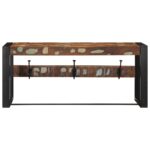 VidaXL Vešiak na kabáty Viacfarebný Rekultivované masívne drevo – Obrázok 2