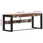 VidaXL Vešiak na kabáty Viacfarebný Rekultivované masívne drevo – Obrázok 9