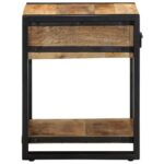 VidaXL Príručný stolík 40x40x50 cm Masívne hrubé drevo Mango – Obrázok 4