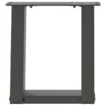 vidaXL Nohy konferenčného stolíka v tvare U 2 ks Antracit – Obrázok 5