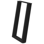 vidaXL Nohy k jedálenskému stolu v tvare U, 2 ks, čierne, 50 x (72-73) cm, oceľové – Obrázok 4