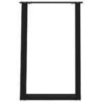 vidaXL Nohy k jedálenskému stolu v tvare U, 2 ks, čierne, 50 x (72-73) cm, oceľové – Obrázok 5