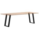 vidaXL Nohy k jedálenskému stolu v tvare U, 2 ks, čierne, 50 x (72-73) cm, oceľové – Obrázok 8