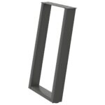 vidaXL Nohy jedálenského stola v tvare U 2 ks Antracit 50x(72-73) cm – Obrázok 4